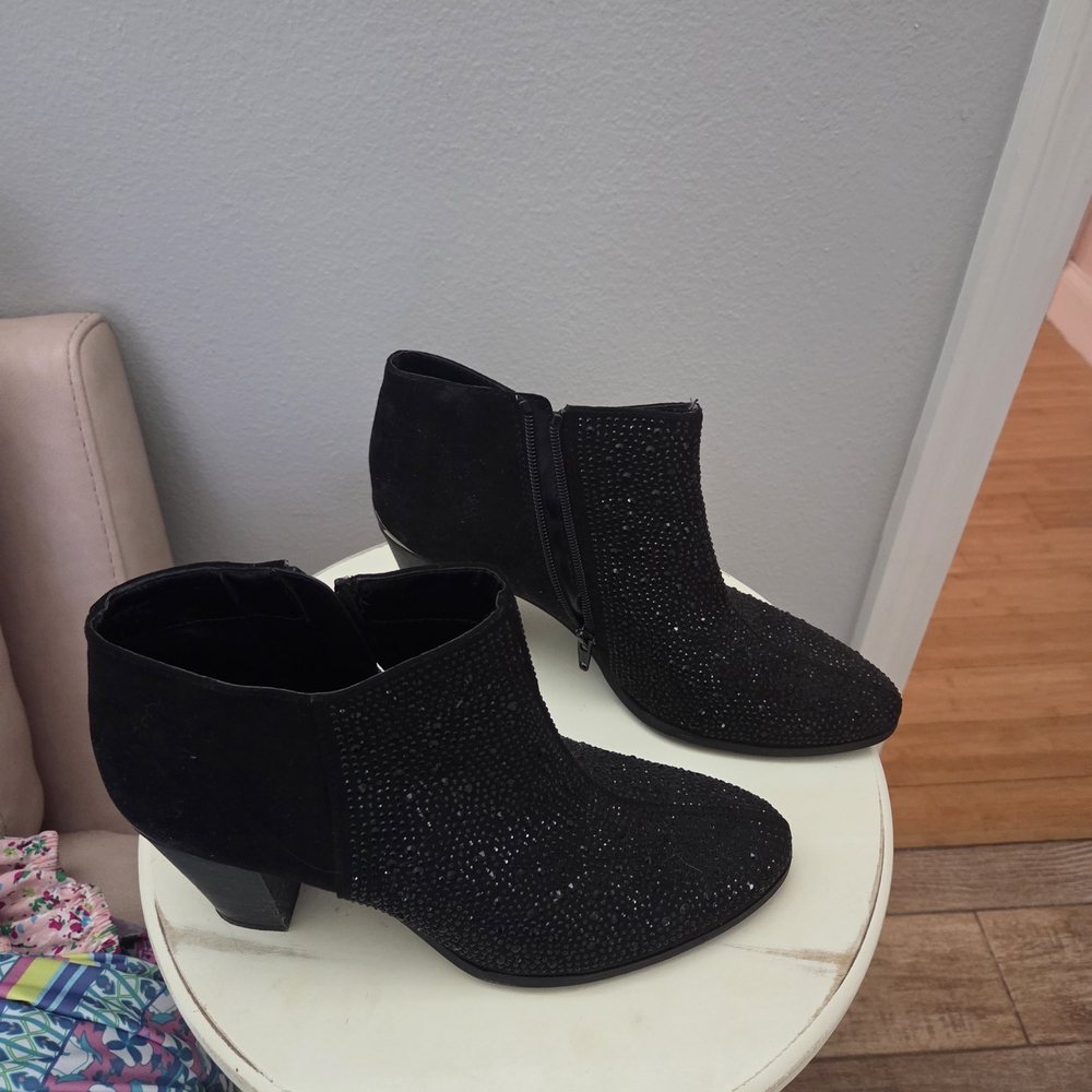 Kohl's Black Sparkle Ankle Booties